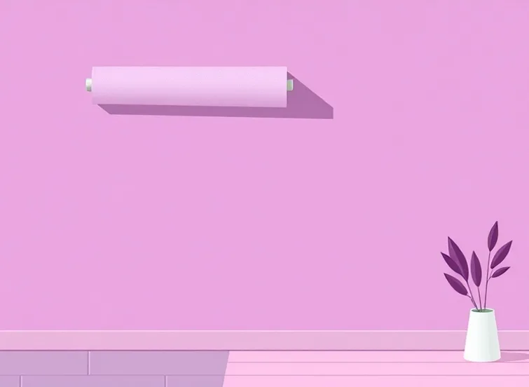 Pose de papier peint, rouleau et brosse à maroufler